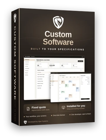 Custom Software box